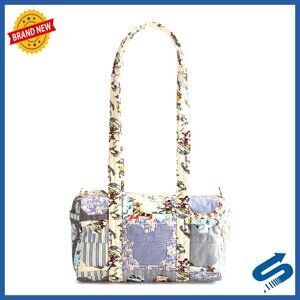 Premium Cotton Shoulder Bag with Zip Pocket, 11x6x6 Inches